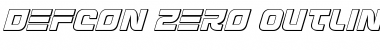 Defcon Zero Outline Italic Outline Italic Font