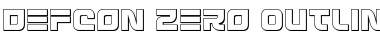 Defcon Zero Outline Font