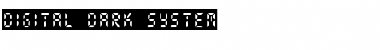 digital dark system Font