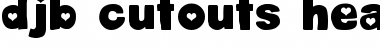 DJB Cutouts-Hearts Font