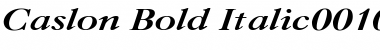 Caslon Bold Italic Font