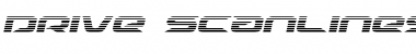 Drive Scanlines Italic Italic Font