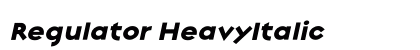 Regulator HeavyItalic preview