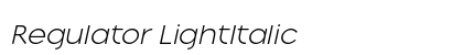 Regulator LightItalic Preview