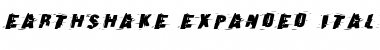Earthshake Expanded Italic Font