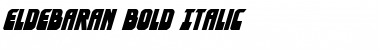 Eldebaran Bold Italic Font