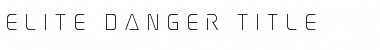 Download Elite Danger Title Font