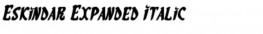 Eskindar Expanded Italic Font