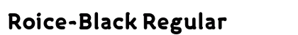 Roice-Black Regular preview