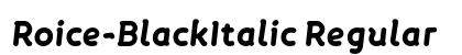 Roice-BlackItalic Regular preview