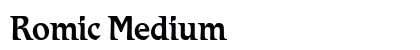 Romic Medium preview