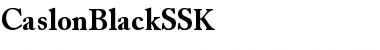 CaslonBlackSSK Regular Font