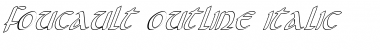 Foucault Outline Italic Font