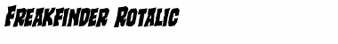 Freakfinder Rotalic Italic Font