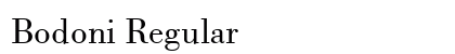 Bodoni Regular Preview