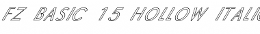 FZ BASIC 15 HOLLOW ITALIC Font