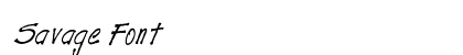 Savage Font preview