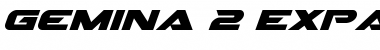 Gemina 2 Expanded Italic Font