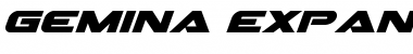 Gemina Expanded Italic Font