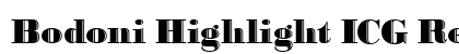 Bodoni Highlight ICG Regular preview