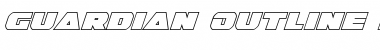 Guardian Outline Italic Font