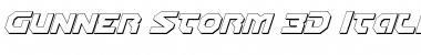 Gunner Storm 3D Italic Font