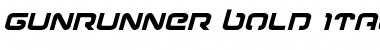 Gunrunner Bold Italic Font