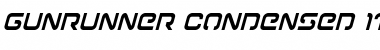 Gunrunner Condensed Italic Font