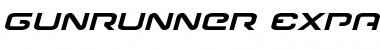 Gunrunner Expanded Italic Font