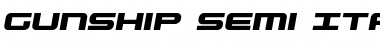 Gunship Semi-Italic Font