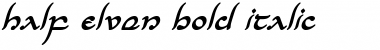 Half-Elven Bold Italic Font