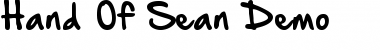 Download Hand Of Sean (Demo) Font