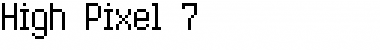 High Pixel-7 Font