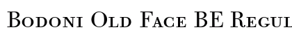Bodoni Old Face BE Regular Preview