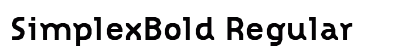 SimplexBold Regular preview