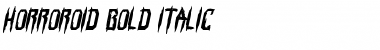 Horroroid Bold Italic Font