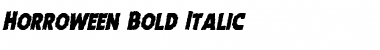 Horroween Bold Italic Font