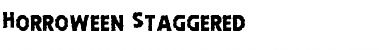Horroween Staggered Regular Font