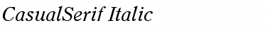 CasualSerif-Italic Regular Font