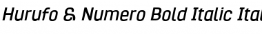 Hurufo & Numero Bold Italic Font