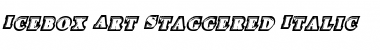 Icebox Art Staggered Italic Italic Font