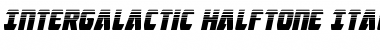 Intergalactic Halftone Italic Font