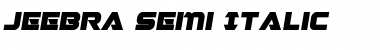 Jeebra Semi-Italic Font