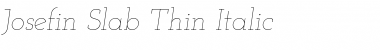 Josefin Slab Thin Italic Font