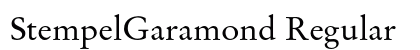 StempelGaramond Regular Preview