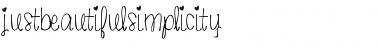 justbeautifulsimplicity Font