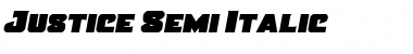 Justice Semi-Italic Font