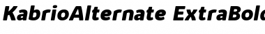 Kabrio Alternate ExtraBold Italic Font