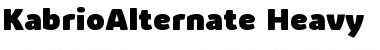 Kabrio Alternate Heavy Font