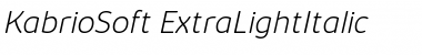 Kabrio Soft ExtraLight Italic Font